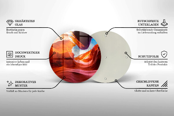 Tagliere in vetro Paesaggio roccioso del canyon