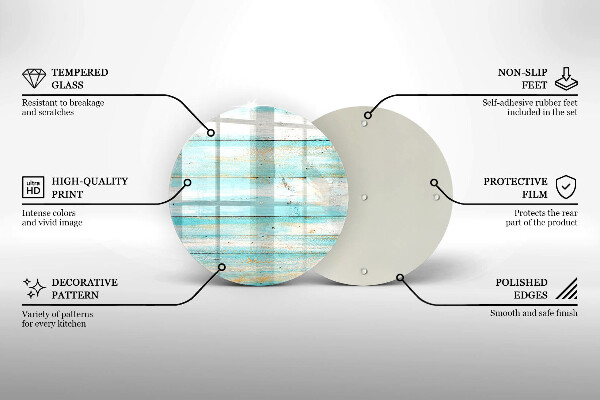 Tagliere in vetro Tavole in legno d'epoca