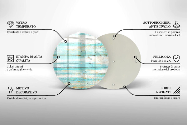 Tagliere in vetro Tavole in legno d'epoca