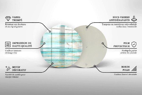 Tagliere in vetro Tavole in legno d'epoca