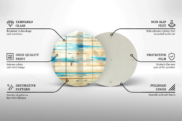 Tagliere in vetro Tavole di legno retrò