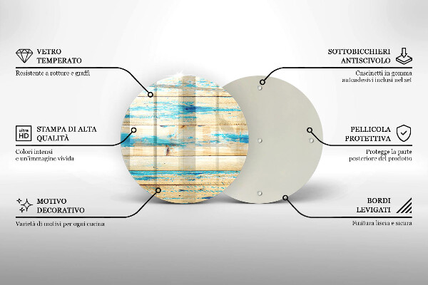 Tagliere in vetro Tavole di legno retrò