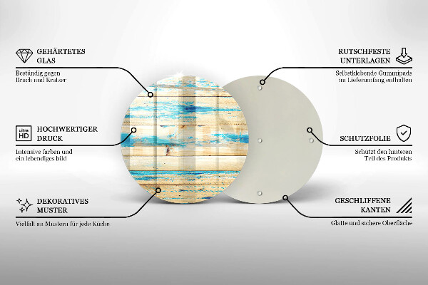 Tagliere in vetro Tavole di legno retrò