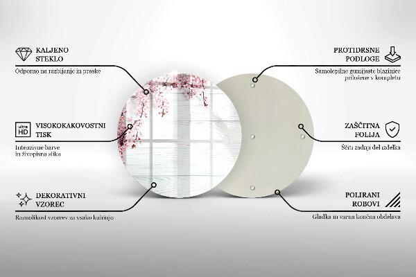 Tagliere in vetro Fiori sulle tavole