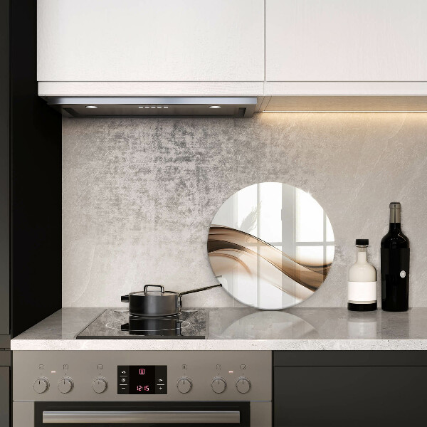 Tagliere in vetro Linee marroni astratte