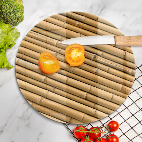 Tagliere in vetro Bambù boho naturale