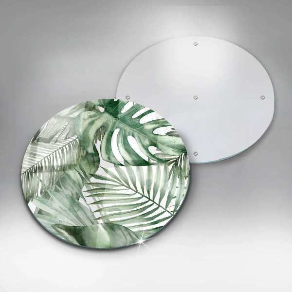 Tagliere in vetro Foglie dipinte