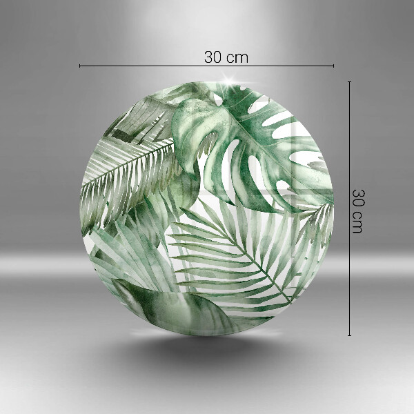 Tagliere in vetro Foglie dipinte