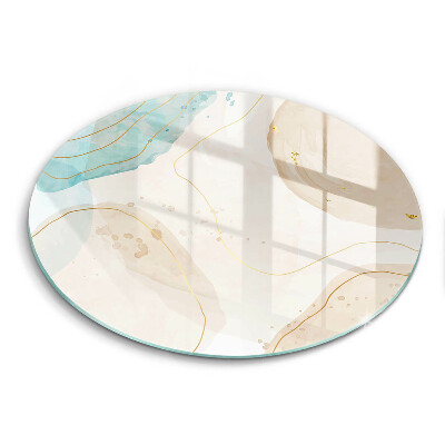 Tagliere in vetro Macchie boho e oro