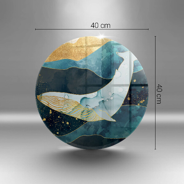 Tagliere in vetro Astrazione della balena