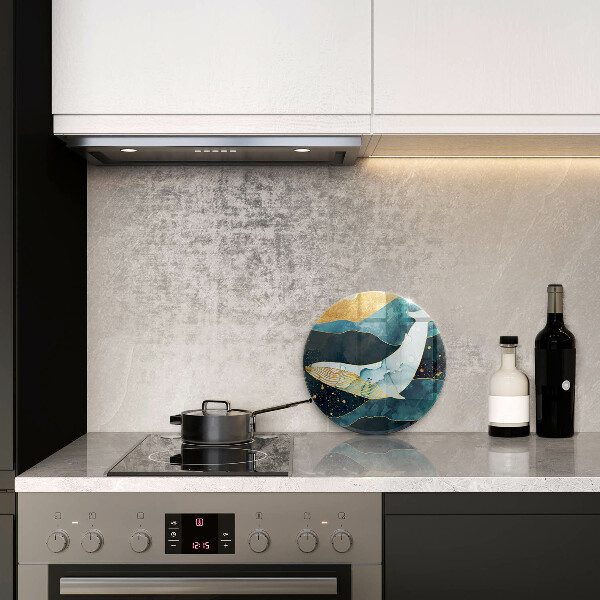 Tagliere in vetro Astrazione della balena