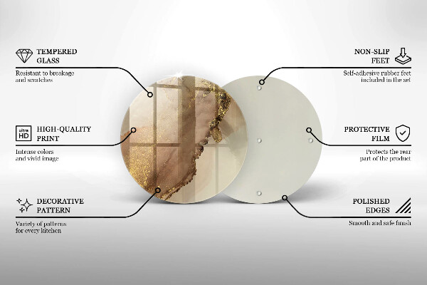 Tagliere in vetro Astrazione dell'oro