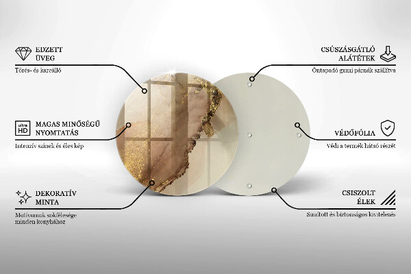 Tagliere in vetro Astrazione dell'oro