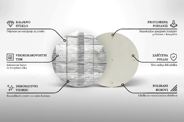 Tagliere in vetro Vecchie tavole di legno