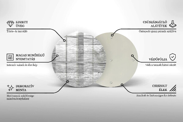 Tagliere in vetro Vecchie tavole di legno