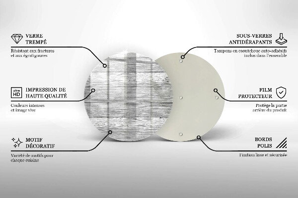 Tagliere in vetro Vecchie tavole di legno