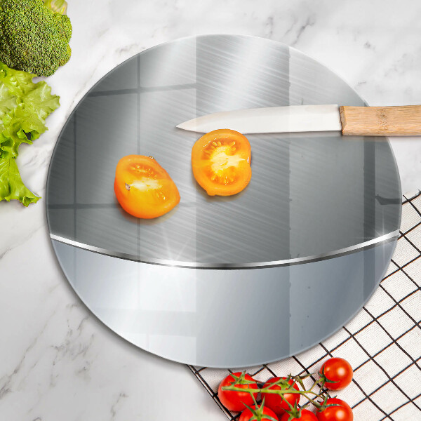 Tagliere in vetro Modello di astrazione in metallo