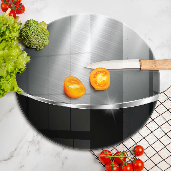 Tagliere in vetro Astrazione con metallo