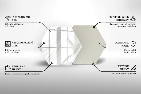 Tagliere in vetro Marmo delicato