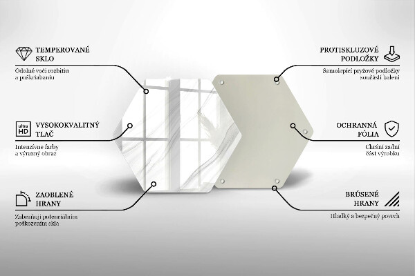 Tagliere in vetro Marmo delicato