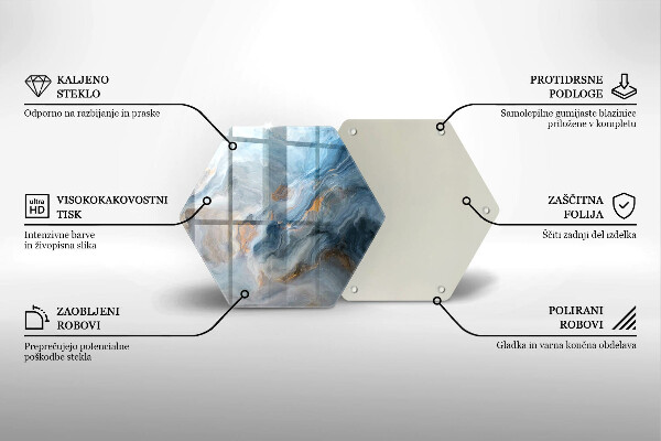 Tagliere in vetro Trama di marmo