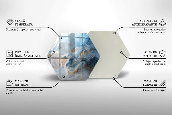 Tagliere in vetro Trama di marmo