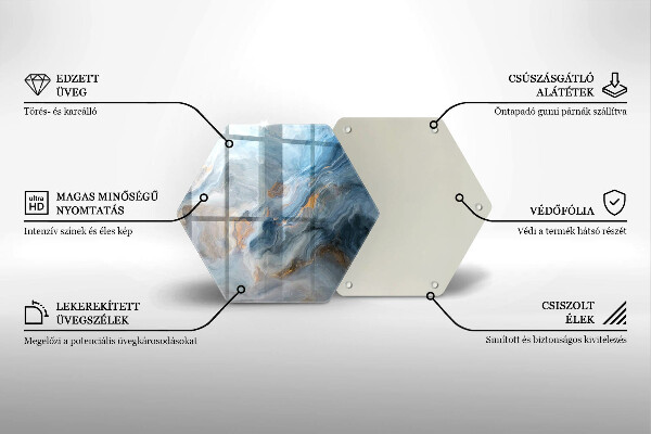 Tagliere in vetro Trama di marmo