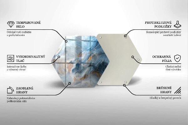 Tagliere in vetro Trama di marmo