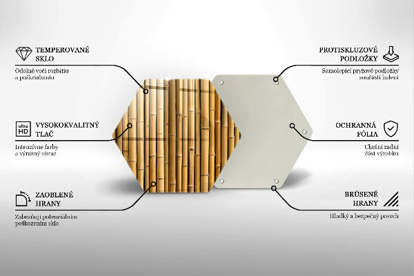 Tagliere in vetro Bambù boho naturale