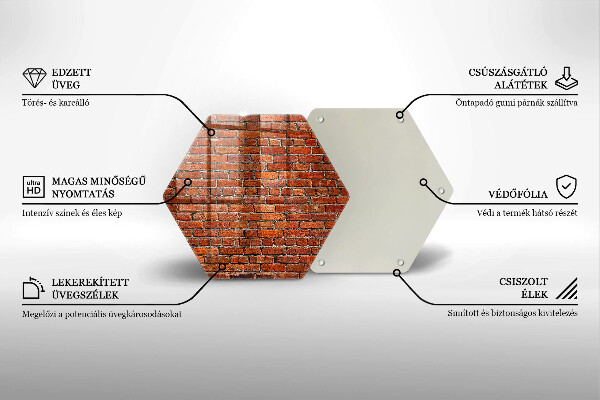 Tagliere in vetro Muro di muro di mattoni