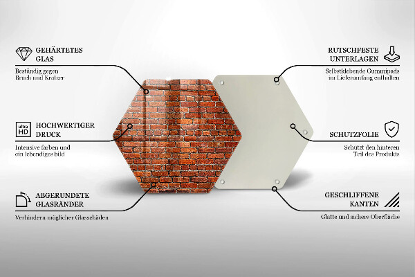 Tagliere in vetro Muro di muro di mattoni