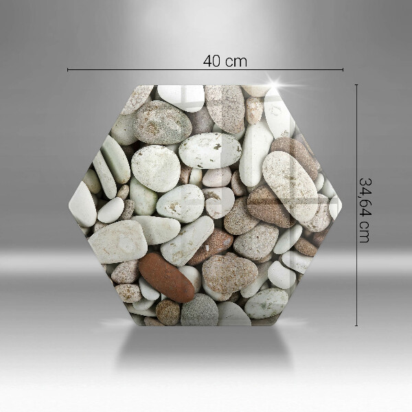 Tagliere in vetro Sfondo di piccole pietre