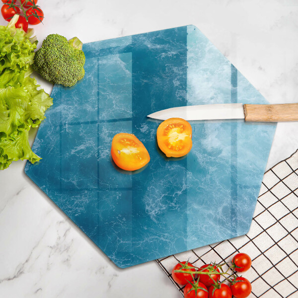 Tagliere in vetro Acqua blu