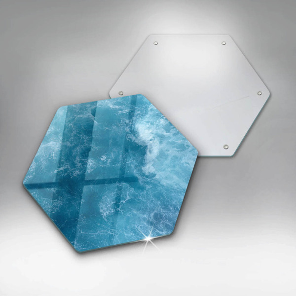Tagliere in vetro Acqua blu