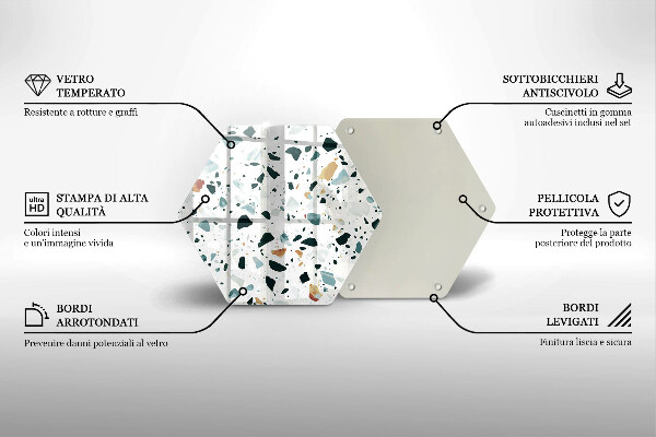 Tagliere in vetro temperato Gres chiaro