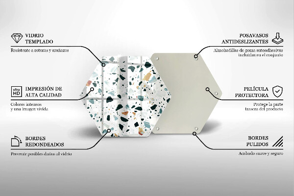 Tagliere in vetro temperato Gres chiaro