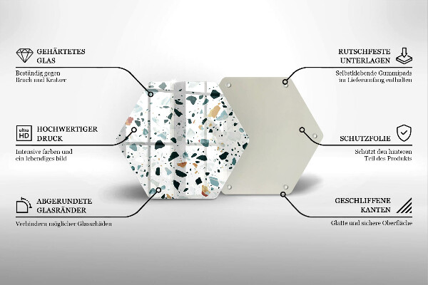 Tagliere in vetro temperato Gres chiaro