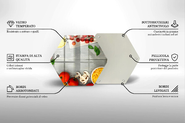 Tagliere in vetro Cibo da cucina