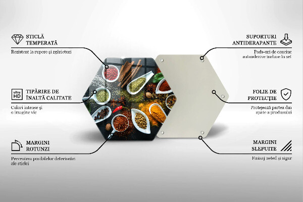 Tagliere in vetro Spezie da cucina