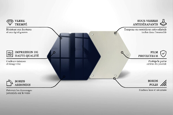 Tagliere in vetro temperato blu navy