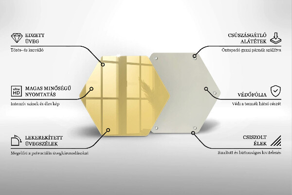 Tagliere in vetro temperato Giallo