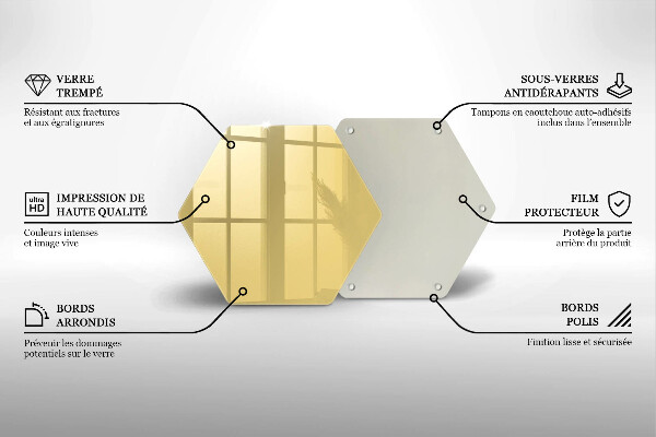 Tagliere in vetro temperato Giallo