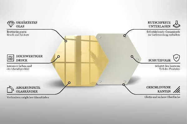 Tagliere in vetro temperato Giallo