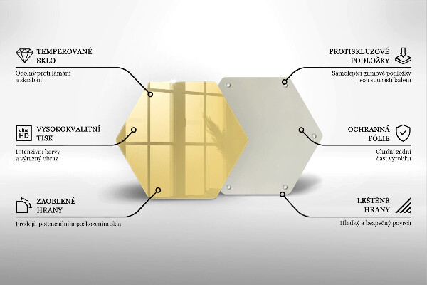 Tagliere in vetro temperato Giallo