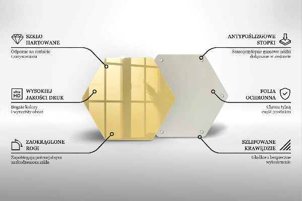 Tagliere in vetro temperato Giallo