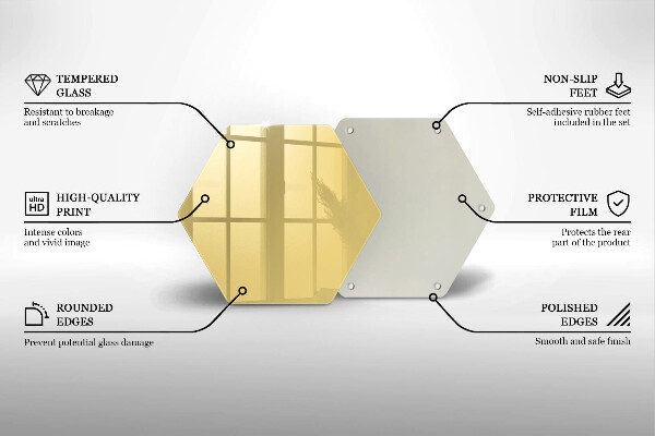 Tagliere in vetro temperato Giallo