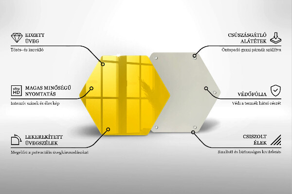 Tagliere in vetro temperato Giallo