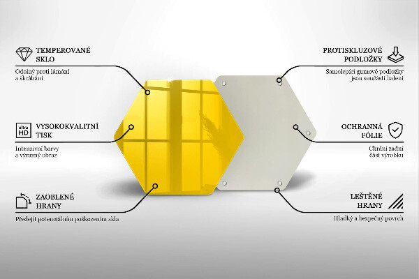 Tagliere in vetro temperato Giallo