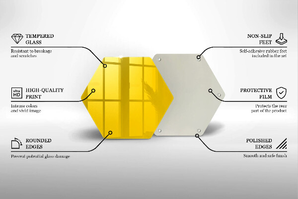 Tagliere in vetro temperato Giallo