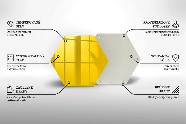 Tagliere in vetro temperato Giallo